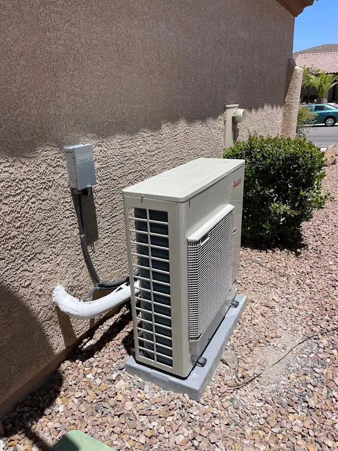 Residential air conditioning condenser unit in Holland